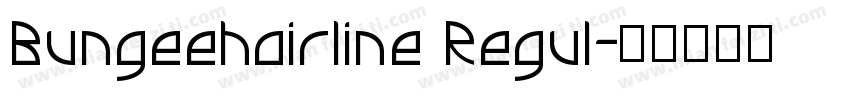 Bungeehairline Regul字体转换
